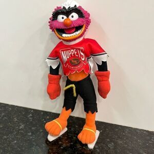 1995 MCDONALDS THE MUPPETS ANIMAL NHL HOCKEY PLAYER PLUSH STUFFED ANIMAL TOY 12"